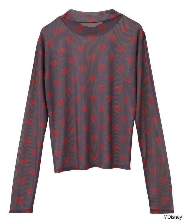 earth music&ecology ふしぎの国のアリス／プリントシアーインナー Charcoal Gray