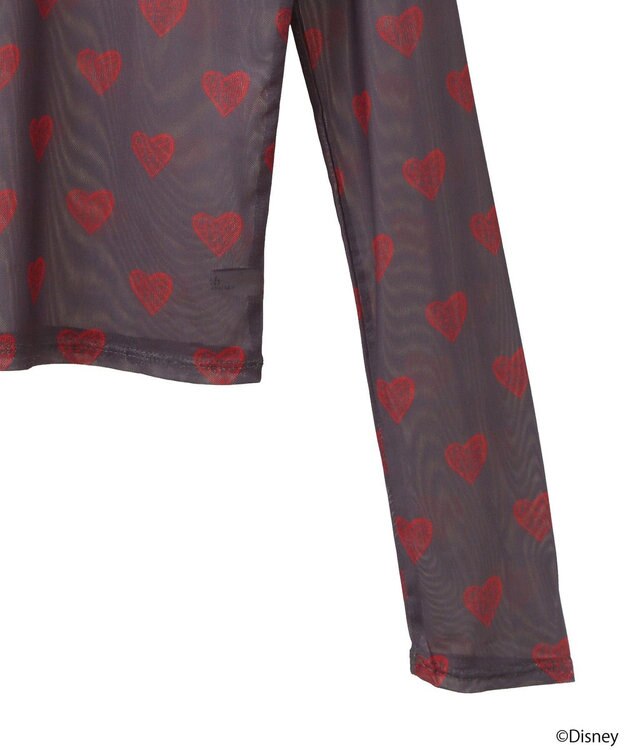 earth music&ecology ふしぎの国のアリス／プリントシアーインナー Charcoal Gray