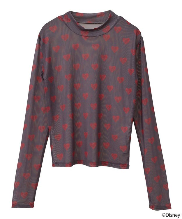 earth music&ecology ふしぎの国のアリス／プリントシアーインナー Charcoal Gray