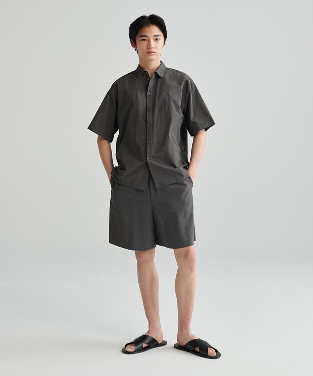 NAVE 【ReNAVE　撥水機能・UVカット・透湿・接触冷感・洗える】ナイロンタスランショートパンツ グレー系