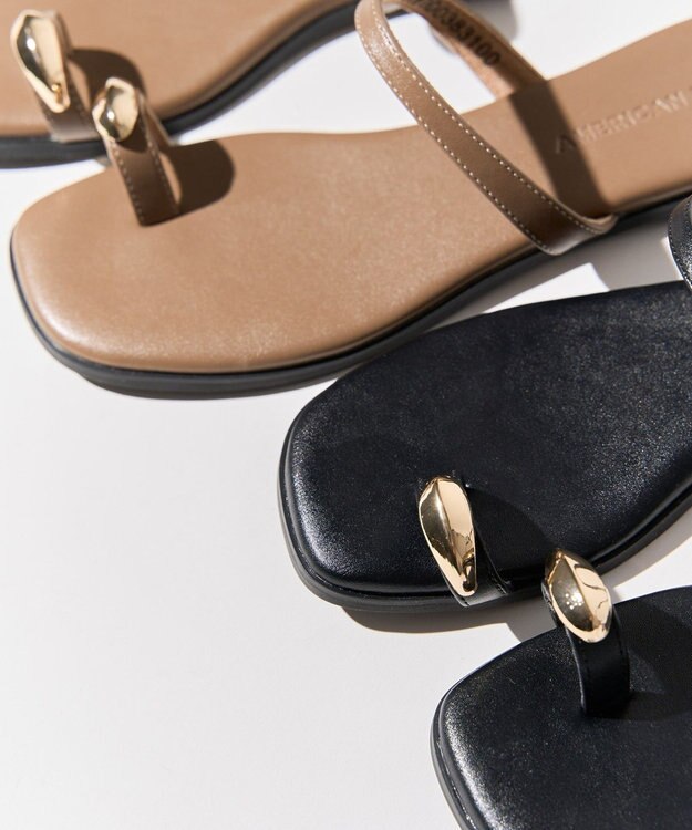 AMERICAN HOLIC リングトングサンダル Black