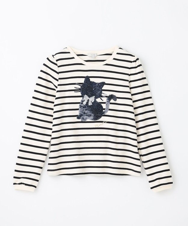 ANY KIDS ミラクルスパンコール Tシャツ ボーダー