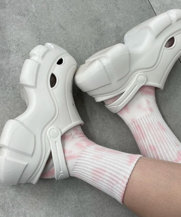 WEGO タイダイソックス ライトピンク