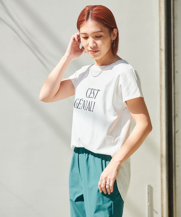 UNFILO 【UVケア/接触冷感】汗ジミ防止 撥水ロゴT オフ