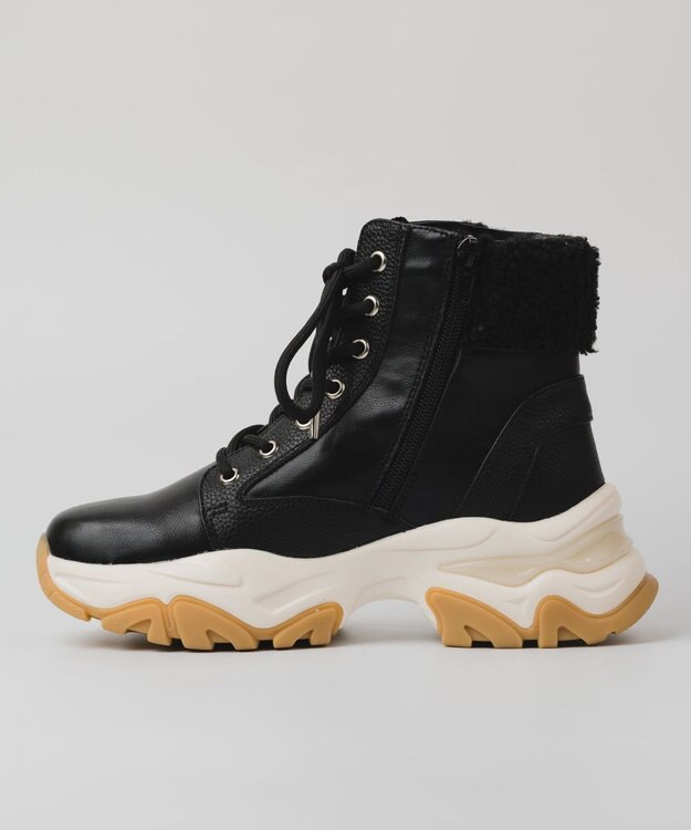 BONTRE 【PRECIEUX JOUET/プレシュウジュエ】ボリュームソールボアハイカットスニーカー ブラック