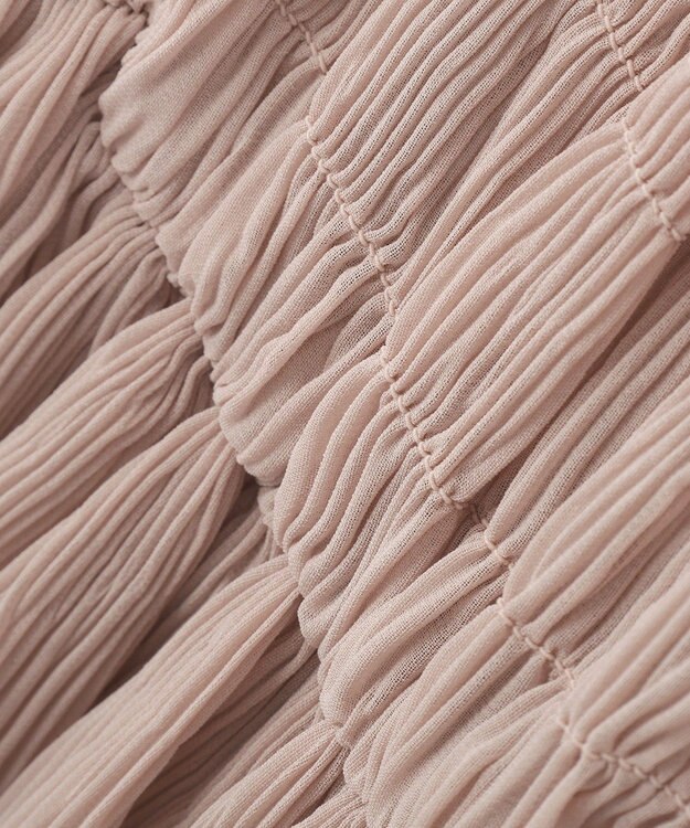 earth music&ecology 【2WAY】シャーリングフリルオフショルブラウス Pink Beige