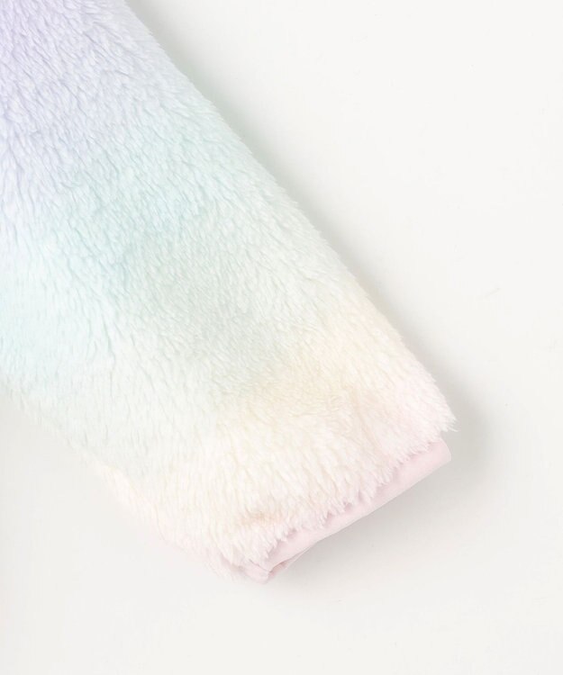 ANY KIDS 【ドッキング可能】ネコボアブルゾン ラベンダー×レインボー