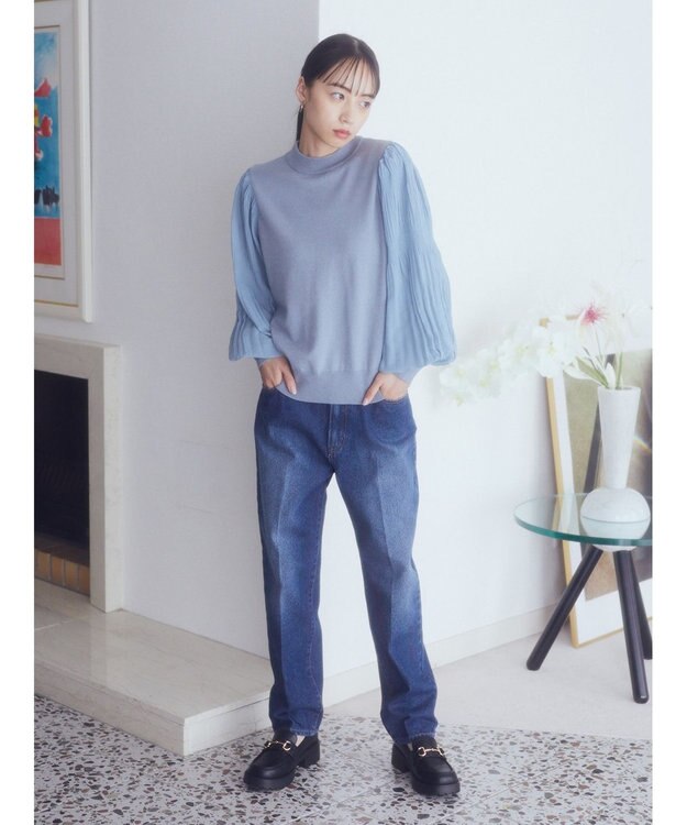 earth music&ecology マジョリカニットプルオーバー Sax