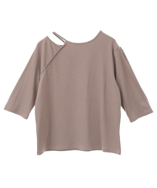 Green Parks ５分袖テレコリブプルオーバー Brown