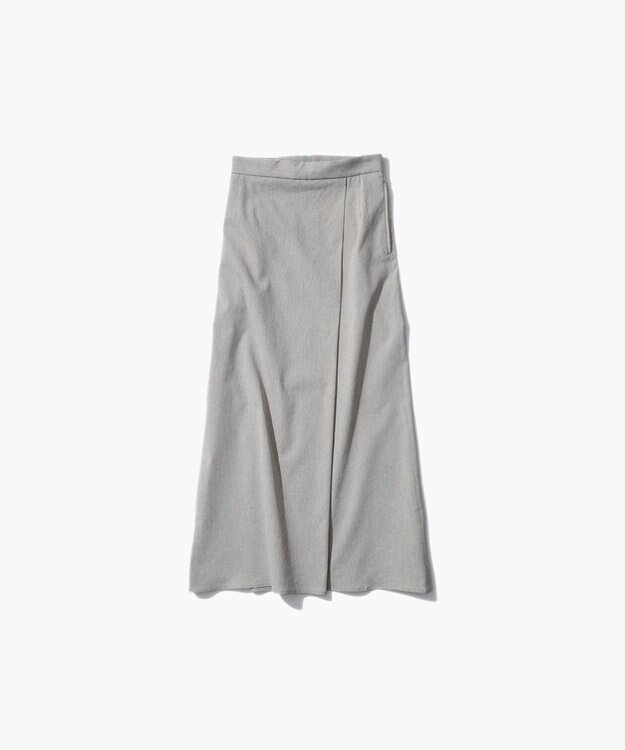 ATON HEAVY HEMP | タックストレートスカート GRAY