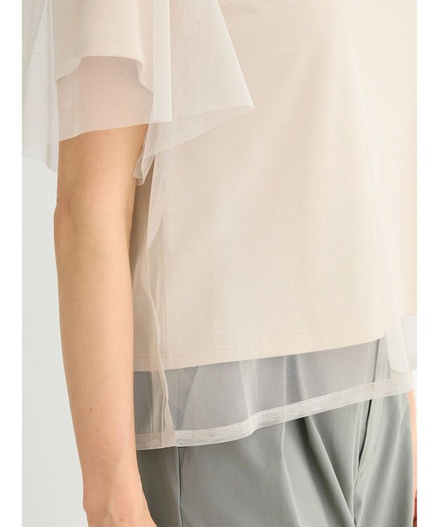 Green Parks ・ＳＵＧＡＲ　ＳＰＯＯＮ　ＳＥＴ２点チュールＴ＋カットＴ Beige