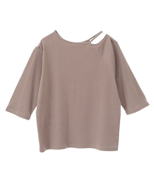 Green Parks ５分袖テレコリブプルオーバー Brown