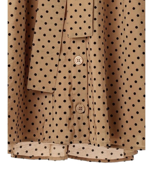 earth music&ecology ドットチュニック丈リボン付きワンピース Dot