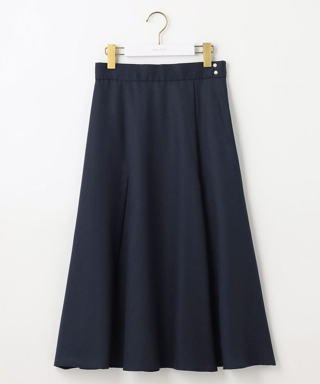 ANY SIS 【速乾・接触冷感】スムージーポリエステル フレアスカート ネイビー