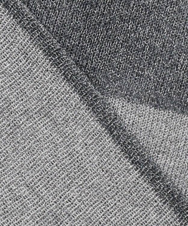 自由区 L 【カタログ掲載・アンサンブル対応・洗える】ラメシアープルオーバー ニット シルバー×グレー