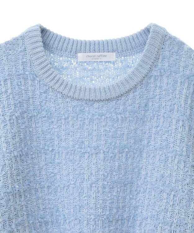 Green Parks テープヤーンニットプルオーバー Blue