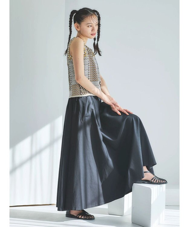 Green Parks ■ＥＳＣＡＲ　ダブルジャカードニットタンク Brown