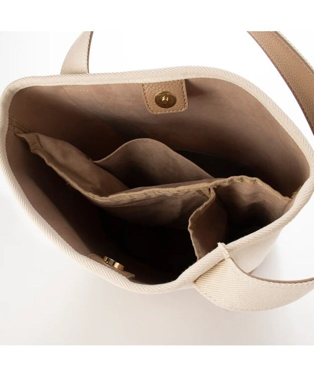 UNBILLION cachecache スマホショルダー付きワンハンドルパーテーショントートバッグ オーク