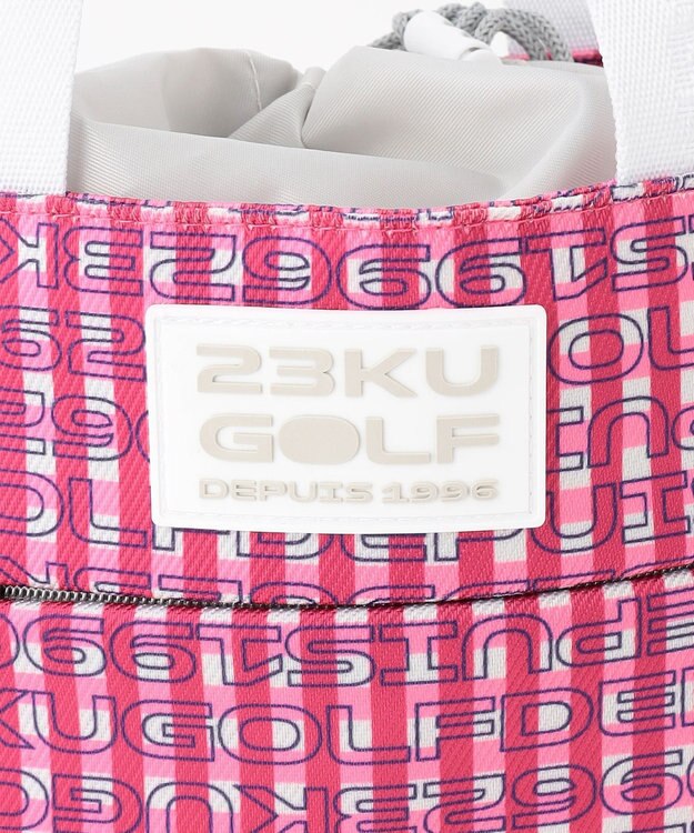 23区GOLF 【UNISEX】オリジナルギンガムチェック 保冷カートバッグ ピンク系3