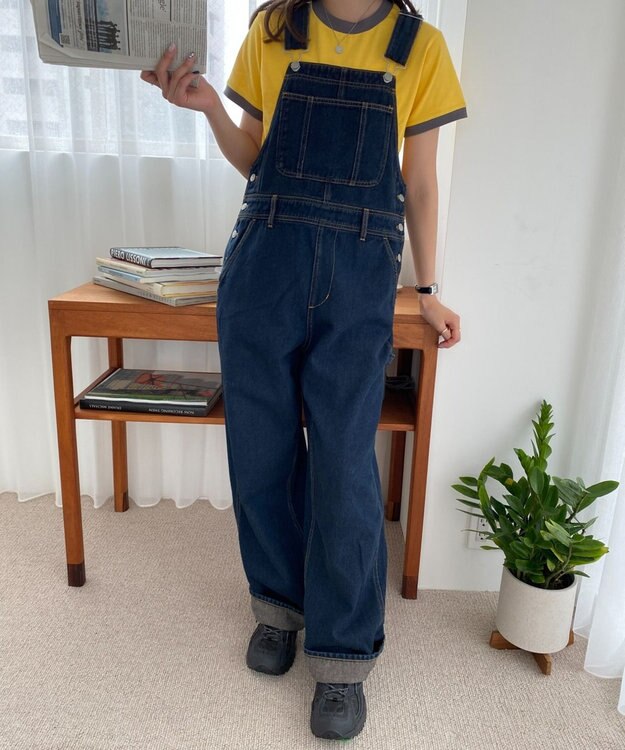 WEGO デニムオーバーオール デニム濃色
