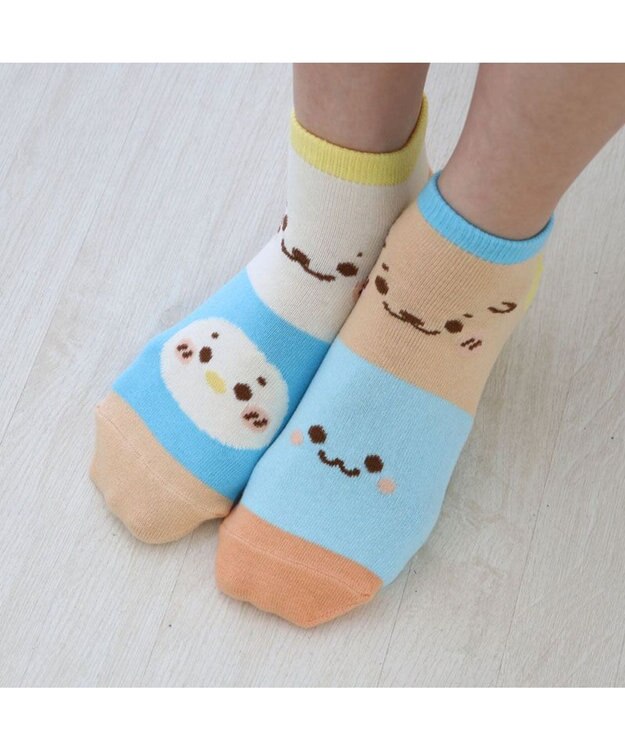 Mother garden しろたん スニーカー丈ソックス 3足セット 21~24cm 《顔ぼんアイス/お友達カラフル/お友達フェイス》 顔ぼんアイス/お友達カラフル/お友達フェイス