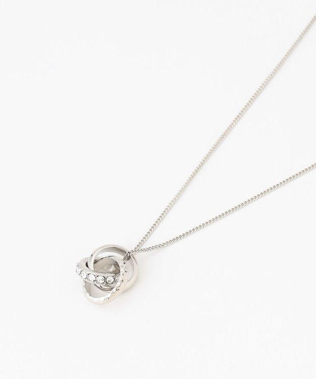 ANY SIS トリプルリング ネックレス シルバー