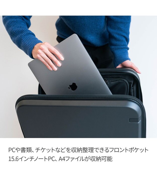 ACE BAGS & LUGGAGE ace. トルク スーツケース 63/78L A4/15.6インチPC収納 ガーメントケース付 09092 エース ジェットブラック