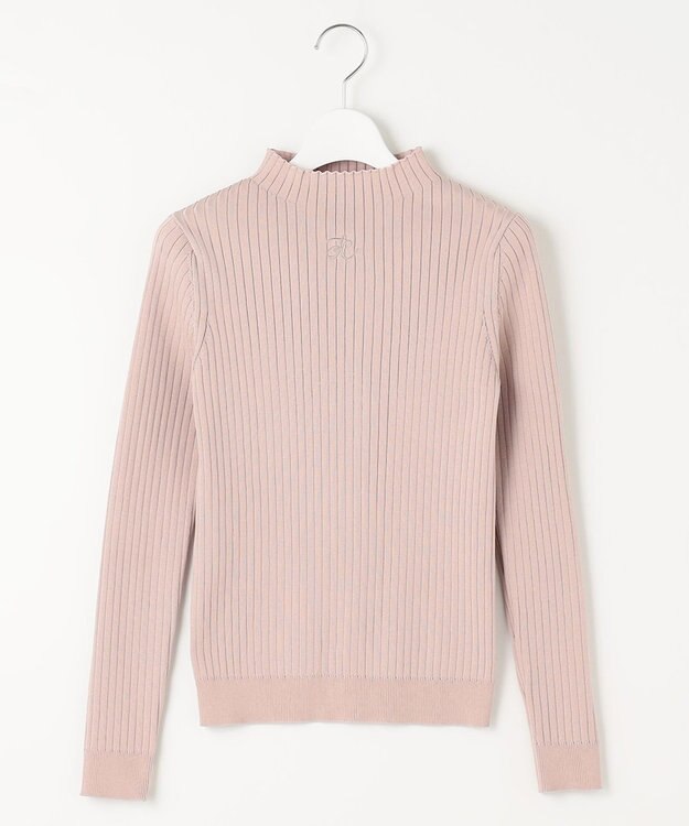 Feroux 【古畑星夏さん着用・セットアイテム】刺繍ポイント ニット × ジャンパー スカート ダークブラウン系