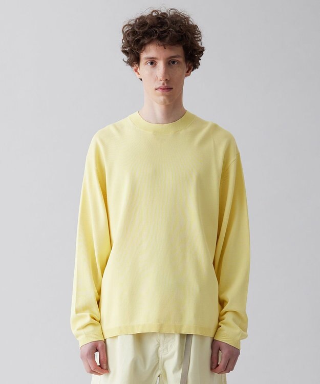 UNFILO MENS 【接触冷感】イージーケア ニットロングTEE [23年春夏商品] イエロー