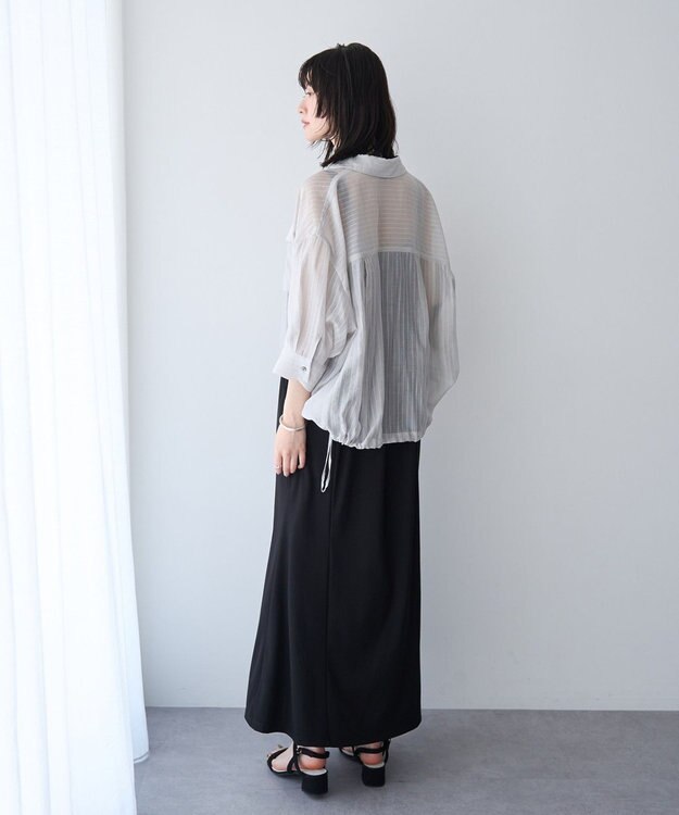YECCA VECCA 【2点SET】ミリタリーシアーシャツセットキャミワンピース Black