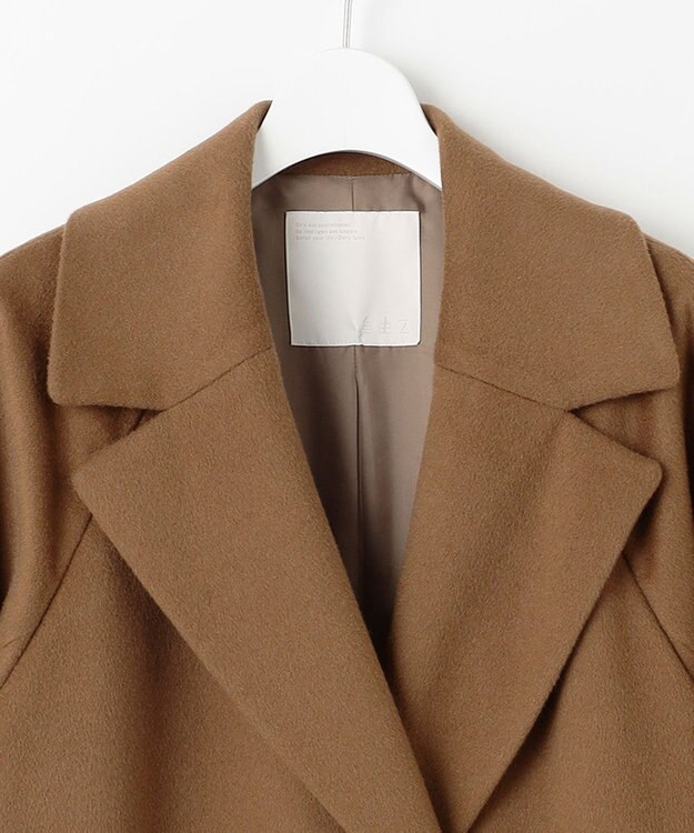 自由区 L 【SHIHOさん着用】Super100sライトビーバーロング コート キャメル