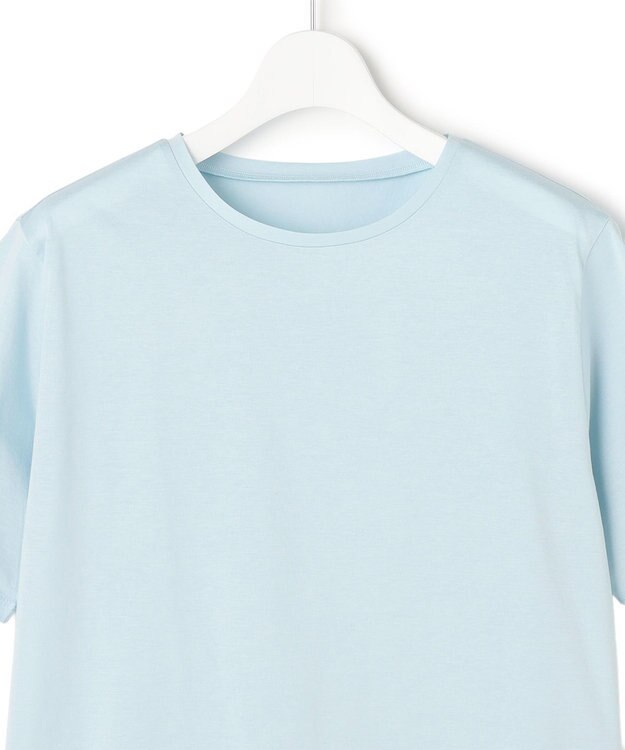 23区 【先行予約】シアーコンフォート クルーネック Tシャツ スカイブルー系