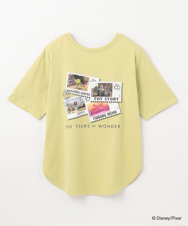 ANY Disney100thデザイン 半袖Tシャツ イエローグリーン