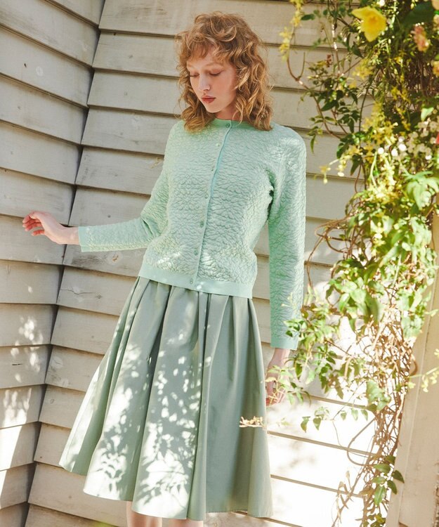 TOCCA 【大人百花掲載】【洗える】CRISP LETTUCE スカート グリーン系