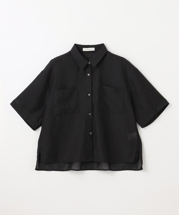 ANY シアーテックリネンシャツ ブラック