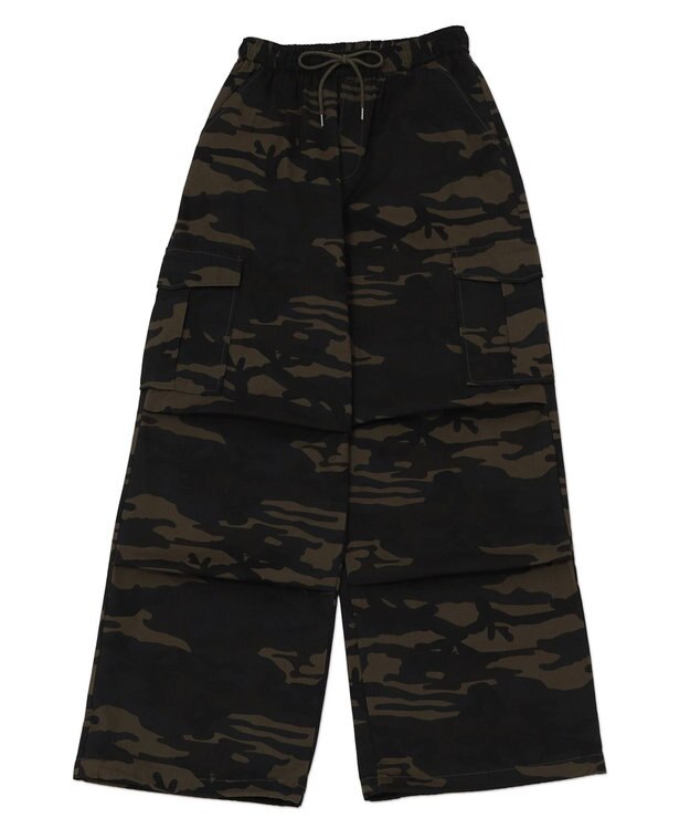 WEGO 【ウエストゴム/XSSMサイズ展開】ツイルイージーカーゴパンツ 柄1