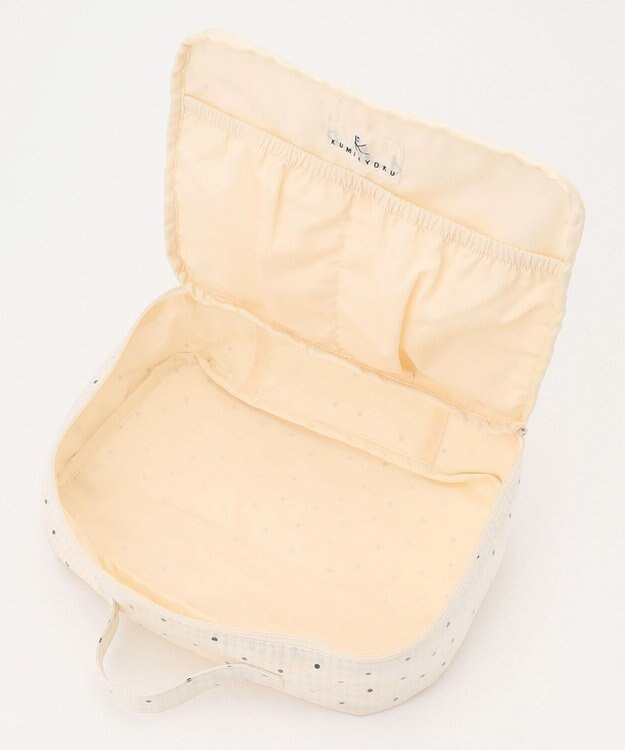 組曲 KIDS gingham K heart トラベルバッグM ベージュ系5