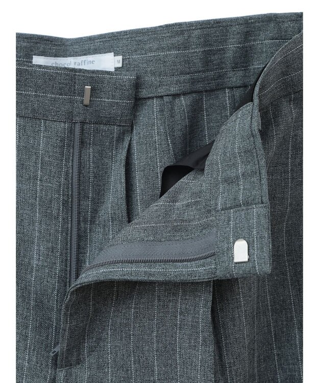 Green Parks きれいシルエットパンツ（ワイドストレート／柄） Stripe