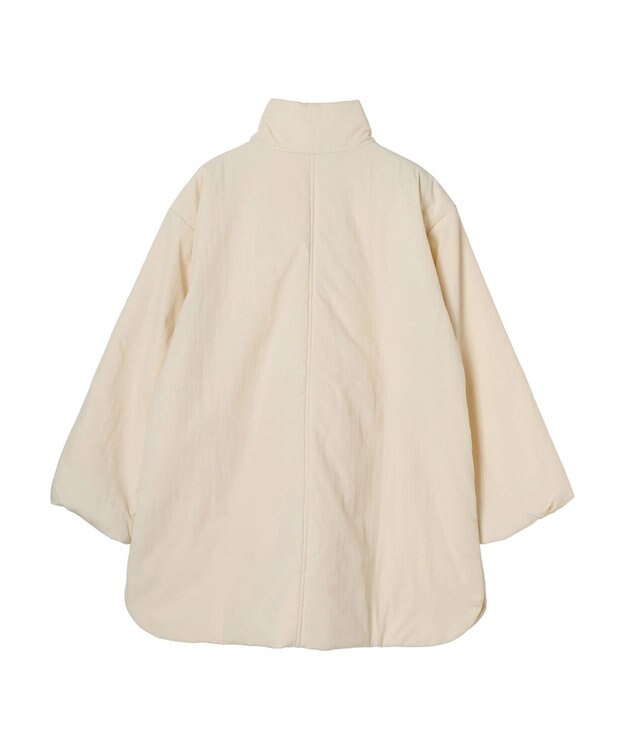 Green Parks 中わたスタンドカラーミドル丈ブルゾン Ivory
