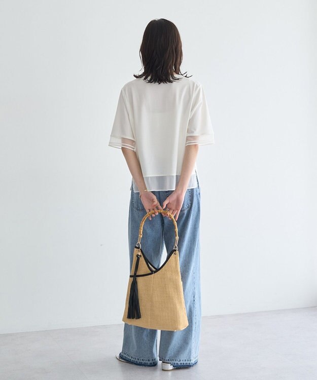 YECCA VECCA シアーMIXプルオーバー Off White