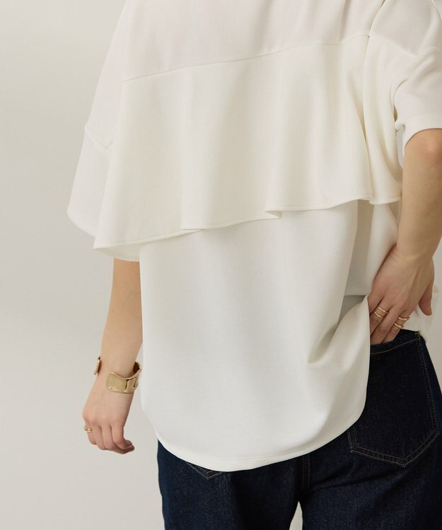 AMERICAN HOLIC バックフリル半袖プルオーバー Off White