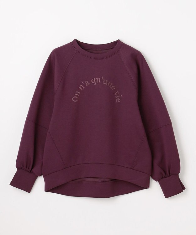 ANY ロゴ刺繍ダンボールトレーナー ワイン