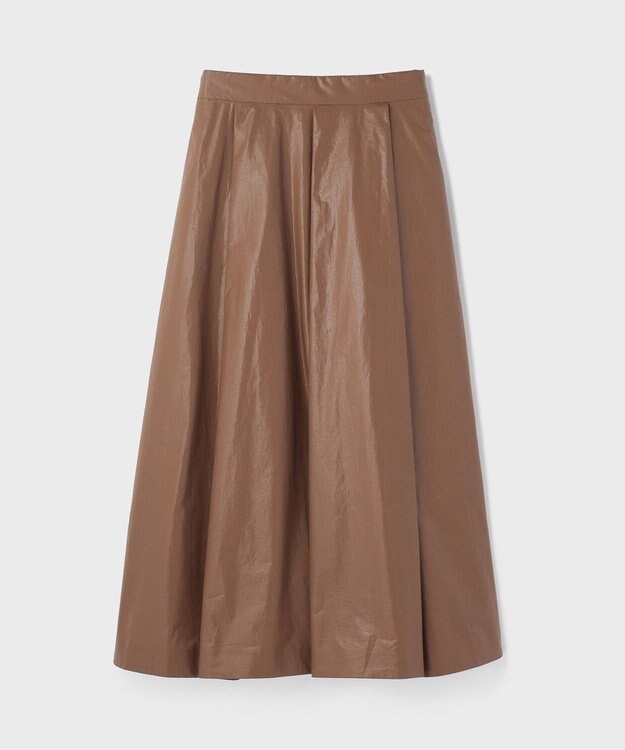 GRACE CONTINENTAL コーティングタックスカート キャメル