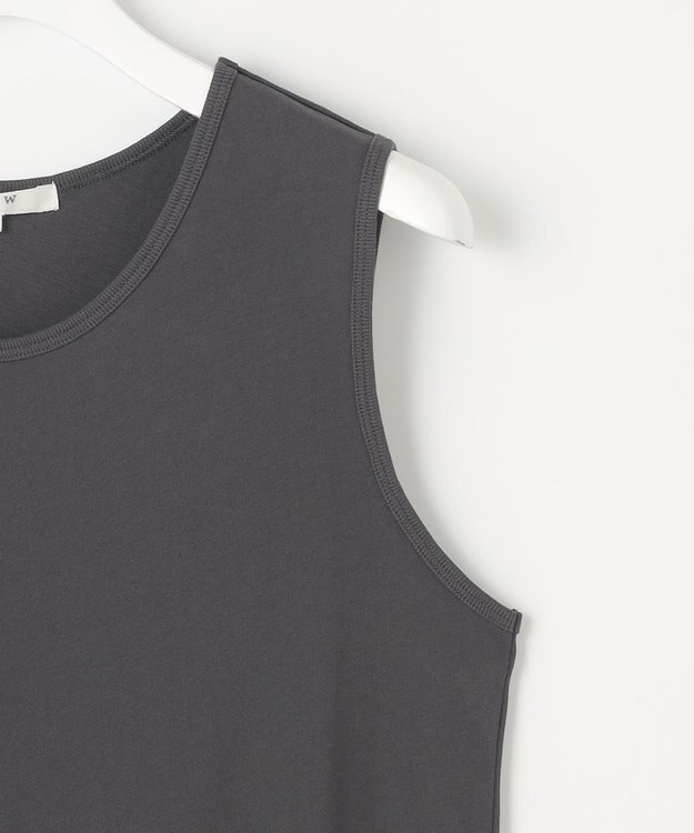 23区 L 【SLOW/一部店舗限定】ライトツイストコットン レイヤード タンクトップ グレー系