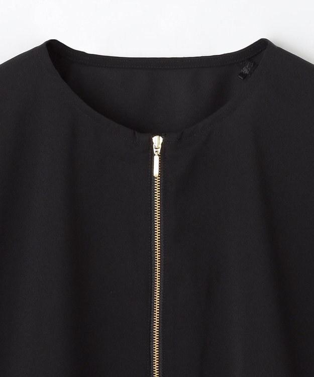 ANY シアーランタンスリーブブルゾン ブラック