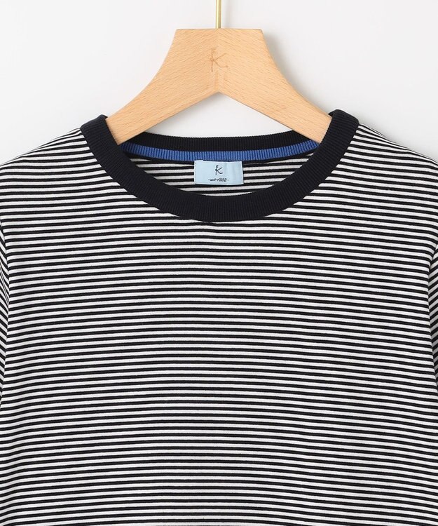 組曲 L 【WEB限定】セーターマシーン 半袖ニットTシャツ ネイビー系1