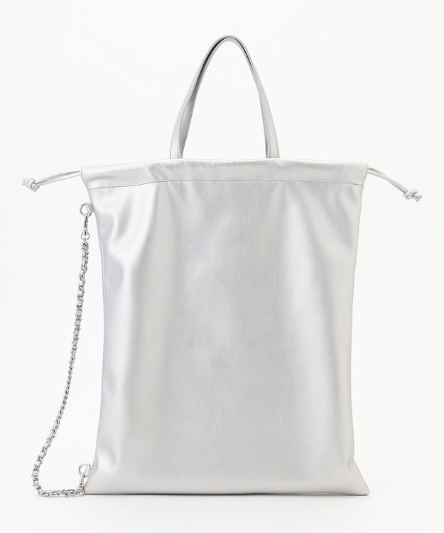 ICB 【2WAY】ドロストトートショルダー シルバー