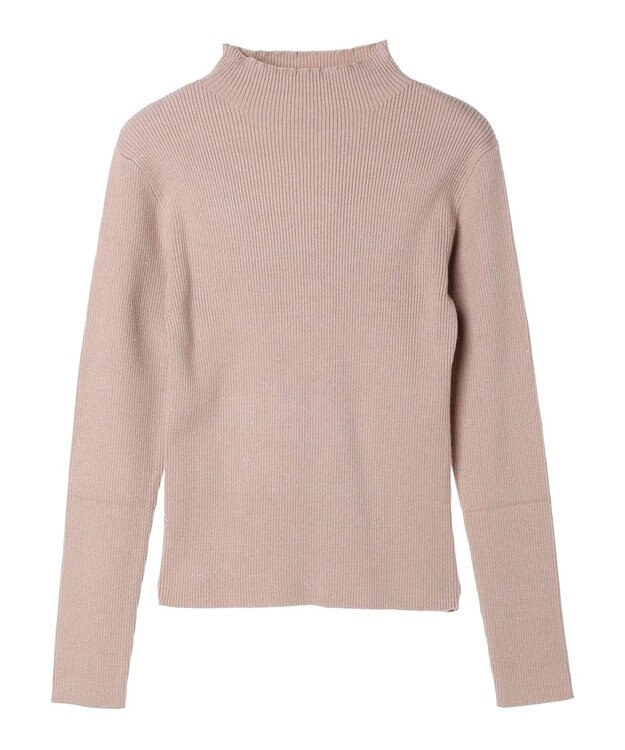 earth music&ecology ハイネックラメニットプルオーバー Mocha