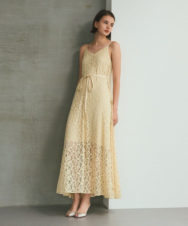 GRACE CONTINENTAL レースキャミドレス ベージュ