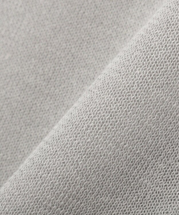 YECCA VECCA ノーカラー7分袖ポケットカーディガン Light Gray